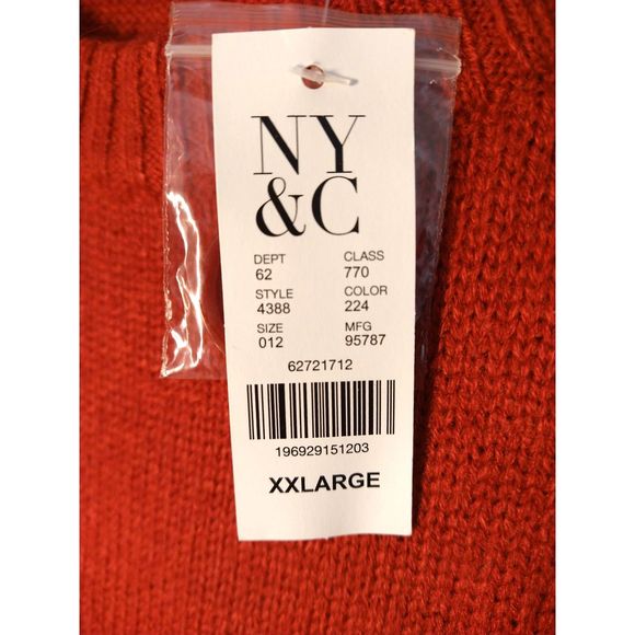 NWT Essential Button Back Red Sweater Dress Size XXL - Picture 6 of 10